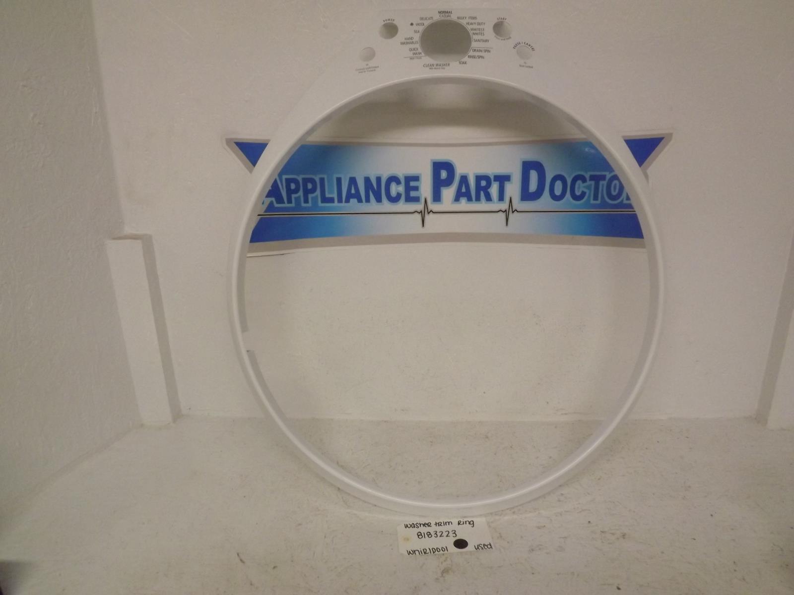 Whirlpool Washer 8183223 Trim Ring Used Whirlpool Washer 8183223 Trim Ring Used